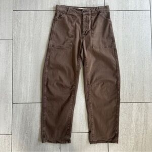 Madewell Chocolate Brown Barrel Utility Pants